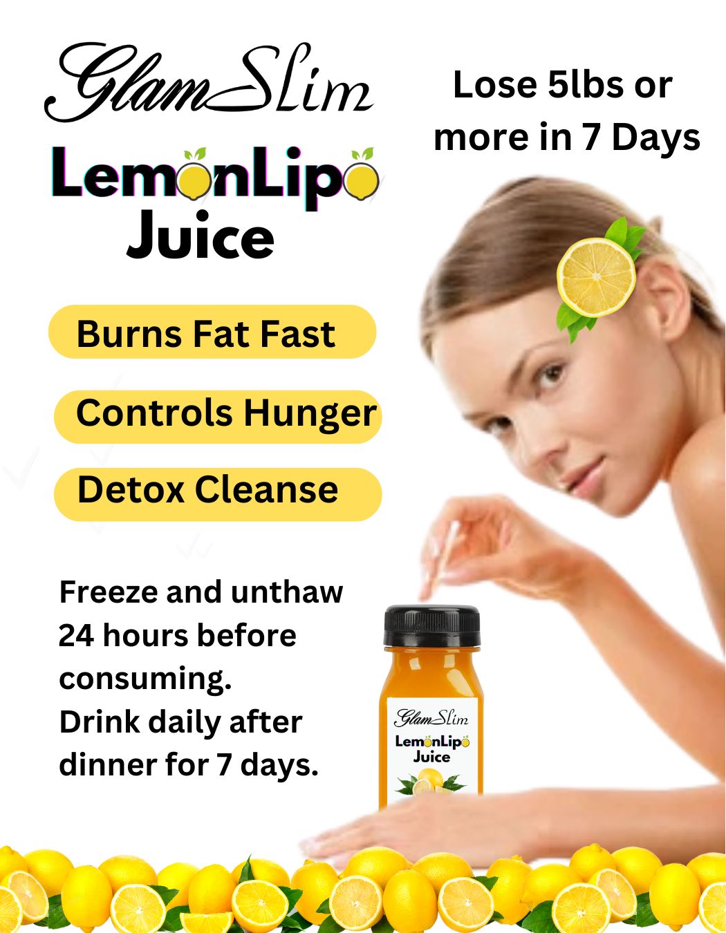 7 Lemon Lipo Juice, 7 Lemon Detox Tea 2-3 Day Free Shipping